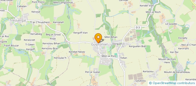 localisation de l'entreprise SCI L HOSTIS  TREOUERGAT