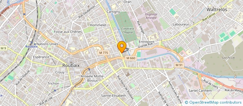 localisation de l'entreprise SCI L.I.U  ROUBAIX