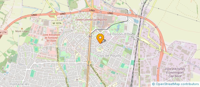 localisation de l'entreprise SCI L'IGLOO à DIJON