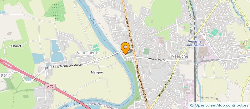 localisation de l'entreprise SCI L'IMMOBILIERE DES COMPAGNONS ARTISAN  VEAUCHE