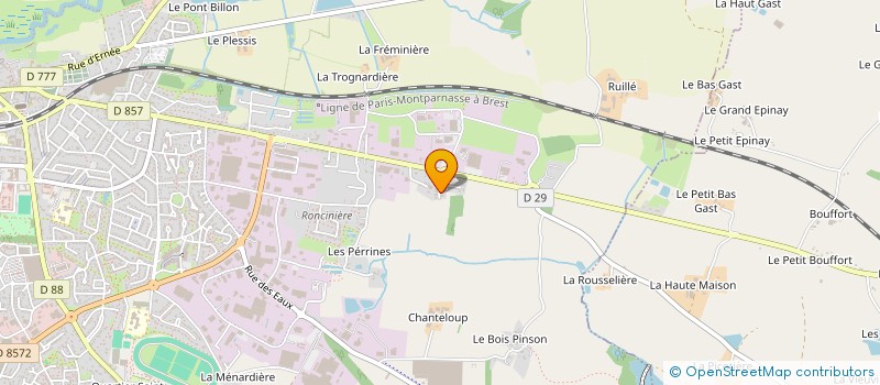 localisation de l'entreprise SCI L'IMMOBILIERE DES TERTRES NOIRS  VITRE