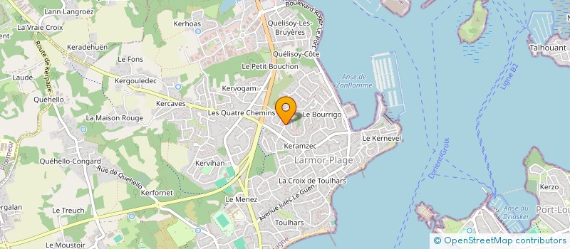 localisation de l'entreprise SCI L IMMOBILIERE DU HAUT LORIENT  LARMOR-PLAGE