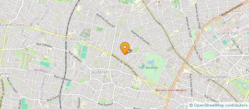 localisation de l'entreprise SCI L'IMMOBILIERE INTENDANCE  BORDEAUX