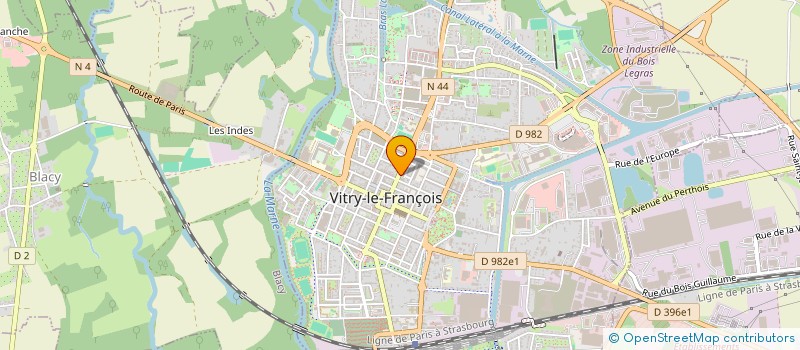 localisation de l'entreprise SCI L'INDIANA à VITRY-LE-FRANCOIS
