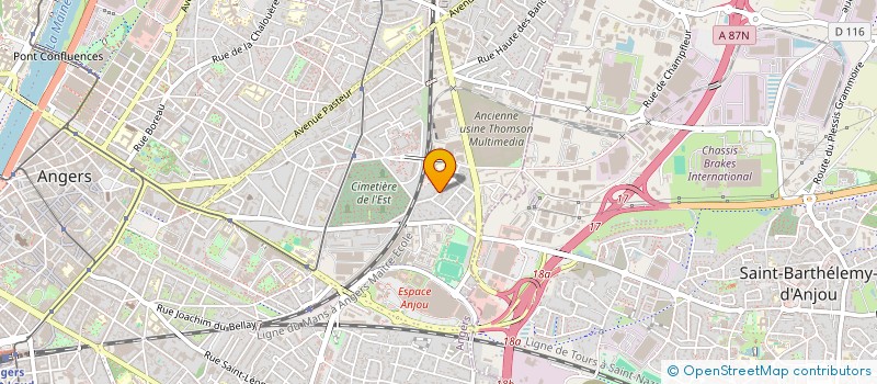 localisation de l'entreprise SCI L ISORET à ANGERS
