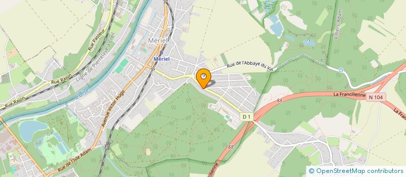 localisation de l'entreprise SCI L J A IMMOBILIER  MERY-SUR-OISE