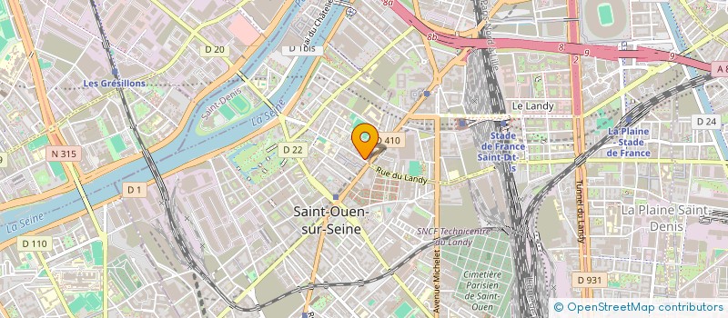 localisation de l'entreprise SCI L&L à SAINT-OUEN-SUR-SEINE