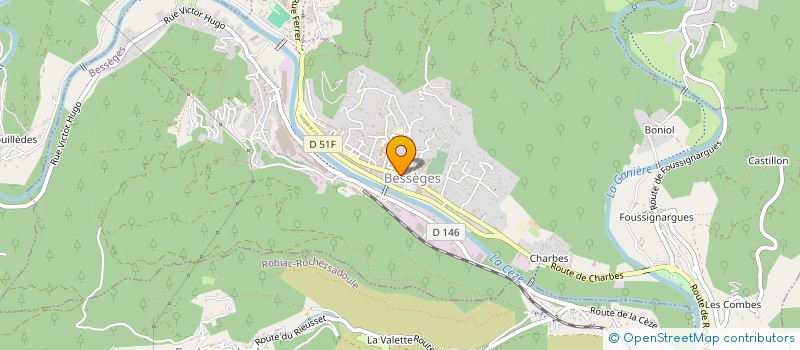 localisation de l'entreprise SCI L.L.W.  BESSEGES