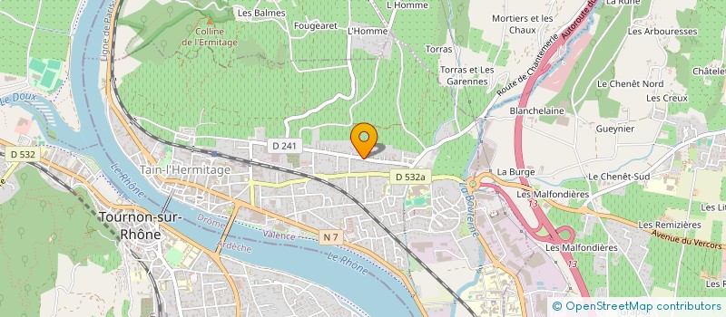 localisation de l'entreprise SCI L.M.D.V.G.  TAIN-L'HERMITAGE