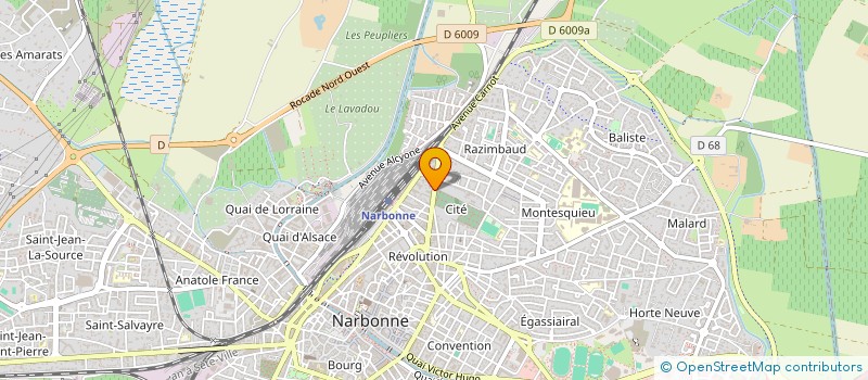 localisation de l'entreprise SCI L.O.B.  NARBONNE