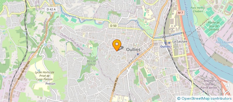 localisation de l'entreprise SCI L'OASIS  OULLINS-PIERRE-BENITE