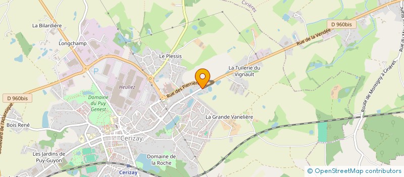 localisation de l'entreprise SCI L'OCEANE  CERIZAY