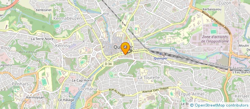 localisation de l'entreprise SCI L'ODETIENNE  QUIMPER