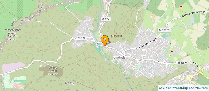 localisation de l'entreprise SCI L'ODREE  GRABELS