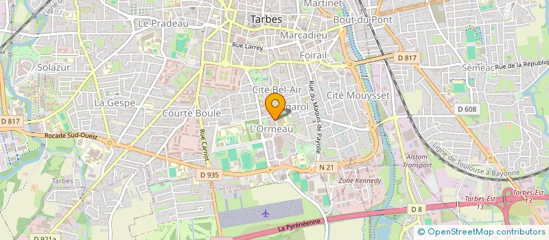 localisation de l'entreprise SCI L'OFFICINE  TARBES