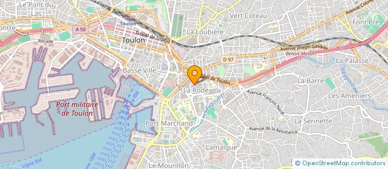 localisation de l'entreprise SCI L'OISEAU DE FEU  TOULON