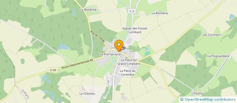 localisation de l'entreprise SCI L'OLIVET à ORBIGNY