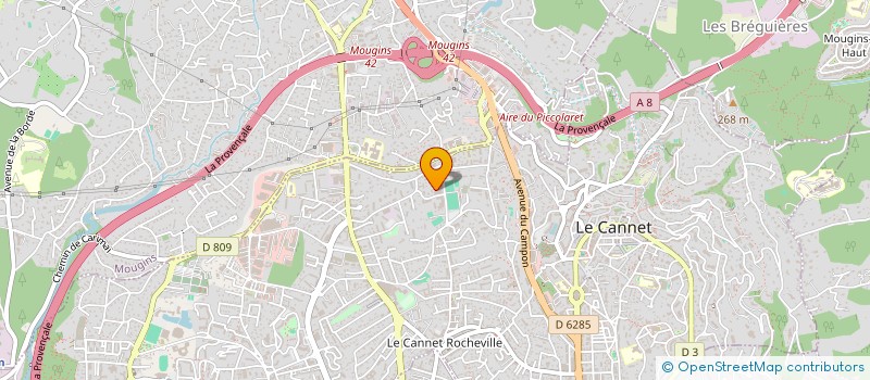localisation de l'entreprise SCI L'OMBREE à LE CANNET