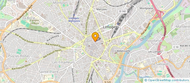 localisation de l'entreprise SCI L'OMBRIERE à LIMOGES