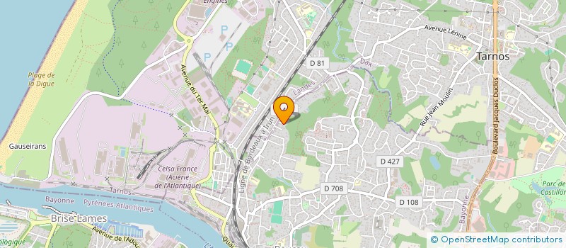 localisation de l'entreprise SCI L'OMBRINE PRUDET  BOUCAU