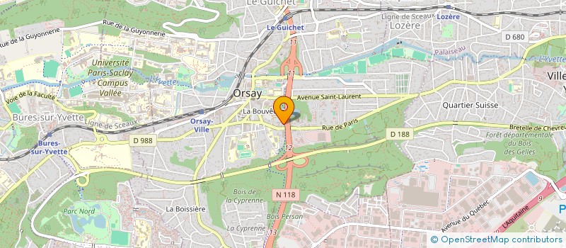 localisation de l'entreprise SCI L'ORANGE à ORSAY