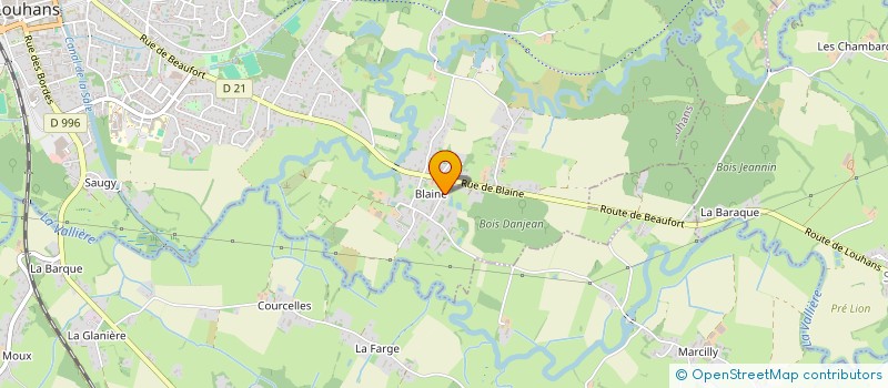 localisation de l'entreprise SCI L'ORANGERIE à LOUHANS