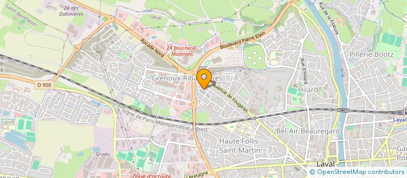 localisation de l'entreprise SCI L ORANGERIE DES HALLES à LAVAL