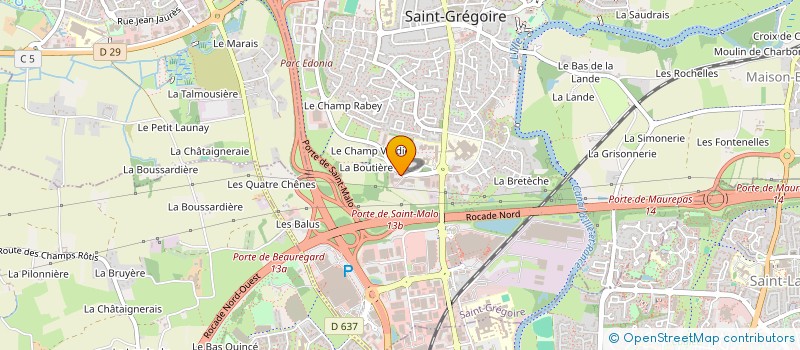 localisation de l'entreprise SCI L'OSERAIE CLINIQUE  SAINT-GREGOIRE