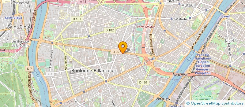 localisation de l'entreprise SCI L OURCQ DE LIZY à BOULOGNE-BILLANCOURT