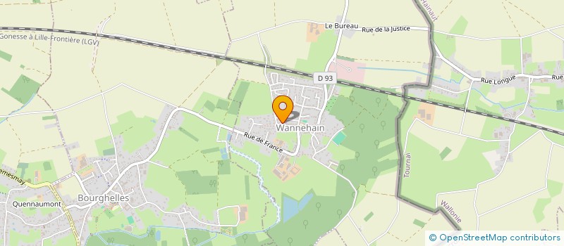 localisation de l'entreprise SCI L'OURSONNIERE  WANNEHAIN