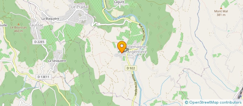 localisation de l'entreprise SCI L OUSTAL D ANAIS à VILLEMAGNE L'ARGENTIERE