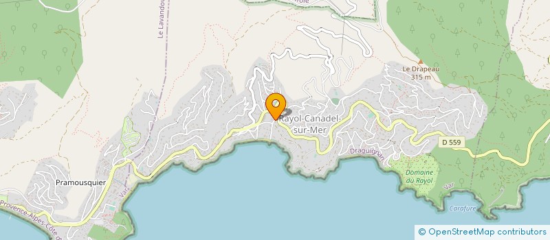 localisation de l'entreprise SCI L'OUSTALET à RAYOL-CANADEL-SUR-MER