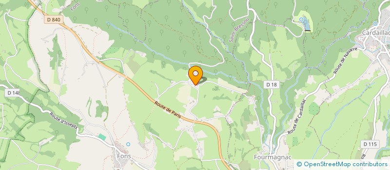 localisation de l'entreprise SCI L'OUSTALOU  FONS