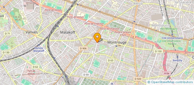 localisation de l'entreprise SCI L.P.B.L.D.M  MONTROUGE