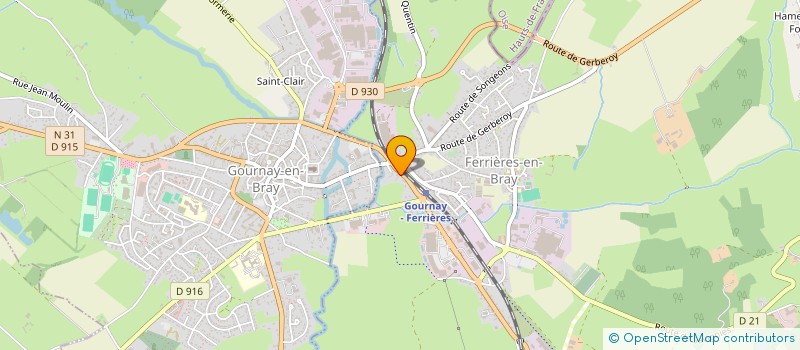 localisation de l'entreprise SCI L.P.I.  FERRIERES-EN-BRAY