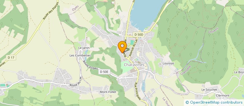 localisation de l'entreprise SCI L.P.M.  CHARAVINES