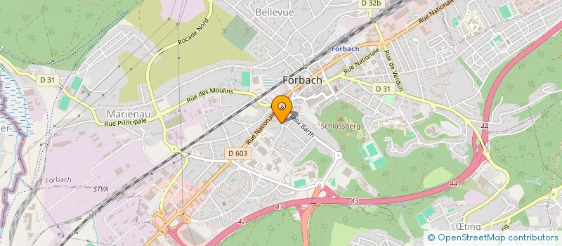 localisation de l'entreprise SCI L.S.  FORBACH