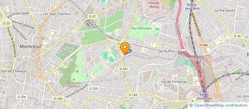 localisation de l'entreprise SCI L.S.M à MONTREUIL
