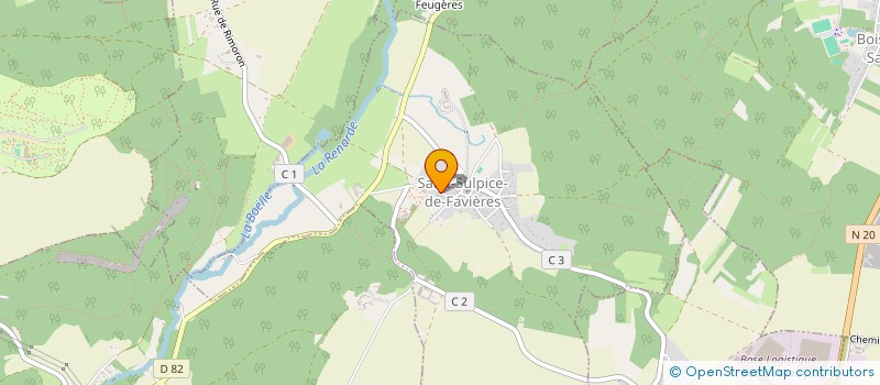 localisation de l'entreprise SCI L.T.L.  SAINT-SULPICE-DE-FAVIERES