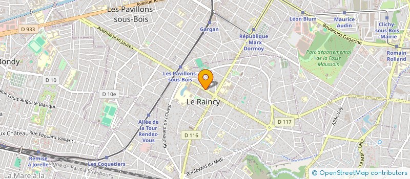 localisation de l'entreprise SCI L'UNION  LE RAINCY