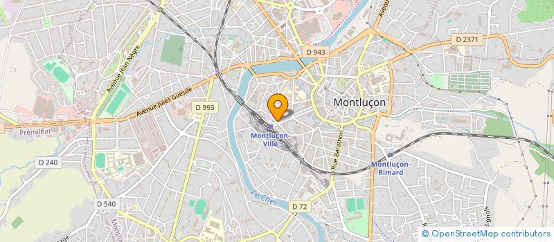 localisation de l'entreprise SCI L UNIVERS à MONTLUCON