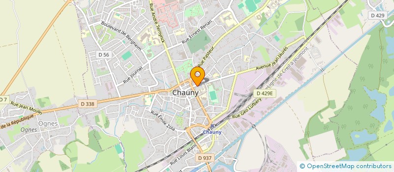 localisation de l'entreprise SCI L'UNIVERS à CHAUNY