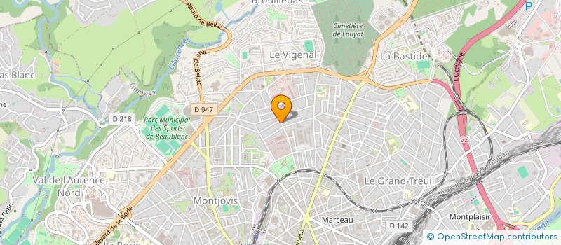 localisation de l'entreprise SCI L'URANIUM à LIMOGES