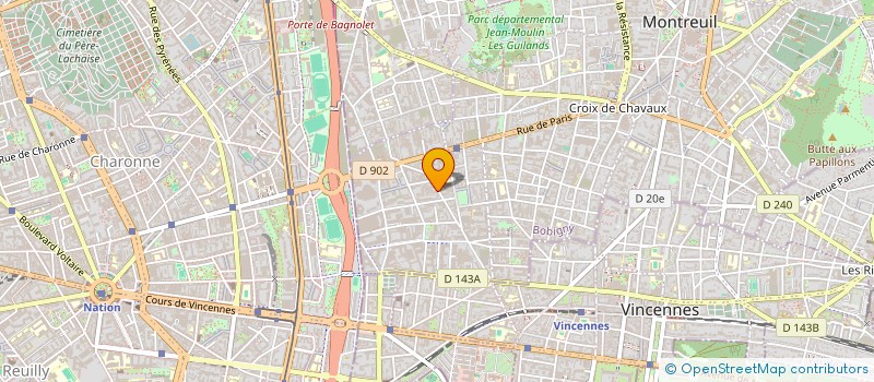 localisation de l'entreprise SCI L'USINE 44 à MONTREUIL