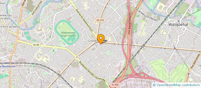 localisation de l'entreprise SCI L&V LILLE 2004 à MARCQ-EN-BARŒUL