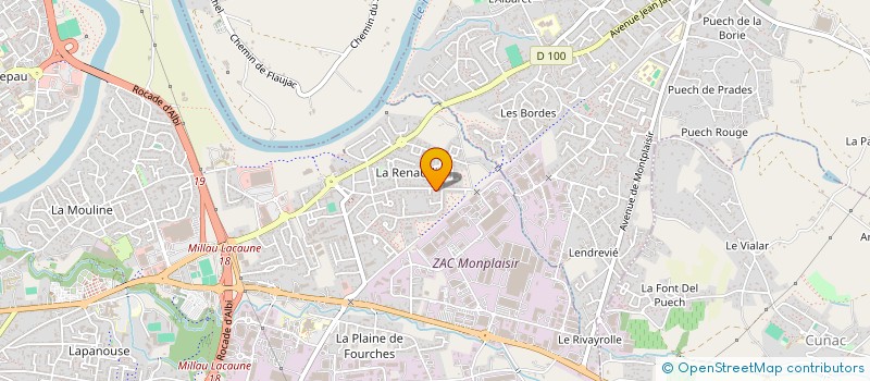 localisation de l'entreprise SCI L2M à ALBI