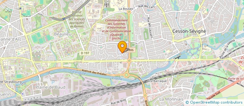 localisation de l'entreprise SCI L2TFC  CESSON-SEVIGNE