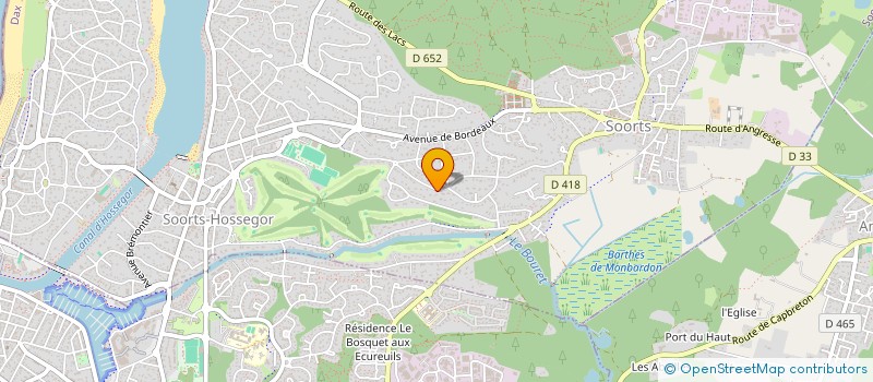 localisation de l'entreprise SCI LA ARDILLA à SOORTS-HOSSEGOR