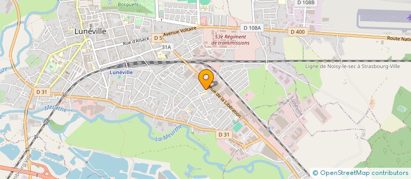 localisation de l'entreprise SCI LA BACHAMOISE  LUNEVILLE