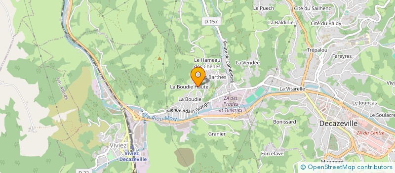 localisation de l'entreprise SCI LA BADOQUE  AUBIN